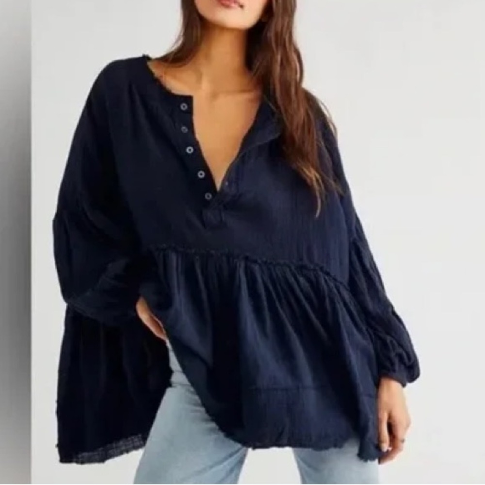 Navy Blue Women's Top